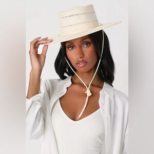The Jacinto Ivory Straw Sun Hat Off White